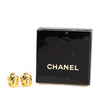 Chanel Gold Plated CC Round Clip on Earrings Secondhand