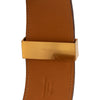 Hermès Epsom and Gold Plated Collier de Chien Bracelet Secondhand