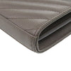 Saint Laurent Grain De Poudre Matelasse Chevron Classic Cassandre Chain Wallet Secondhand