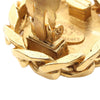 Chanel CC Gold Plated Rhinestone Round Clip On Earrings Secondhand