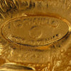 Chanel CC Gold Plated Logo Round Clip On Earrings Secondhand