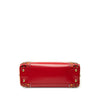 Prada Saffiano Vernice Pyramid Studded Frame Bag Secondhand