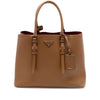 Prada Medium Saffiano Cuir Double Handle Satchel Secondhand