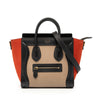 Celine Nano Tricolor Nubuck and Drummed Calfskin Luggage Tote Secondhand