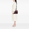 Prada Medium Saffiano Trimmed City Calf Greca Esplanade Satchel Secondhand