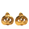 Chanel Gold Plated CC Heart Clip On Earrings Secondhand