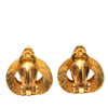 Chanel Gold Plated CC Heart Clip On Earrings Secondhand