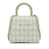 Chanel Quilted Tweed Crush Top Handle Bag Secondhand