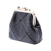 Chanel Quilted Aged Lambskin Kiss Lock Clutch with Chain Secondhand
