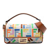 Fendi Zucca Embroidered Canvas Baguette Satchel Secondhand
