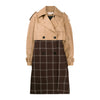 Marni Checkered Two-Tone Trench Coat, Size 38 Secondhand
