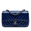 Chanel Mini Rectangular Classic Chevron Patent Single Flap Secondhand