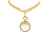 Secondhand Chanel Gold Plated Double Chain Loupe Magnifying Glass Pendant Necklace