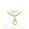 Secondhand Chanel Gold Plated Double Chain Loupe Magnifying Glass Pendant Necklace