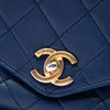 Chanel CC Quilted Calfskin Metal Top Handle Envelope Flap Secondhand