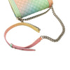 Chanel Old Medium Quilted Caviar Rainbow Boy Flap Secondhand