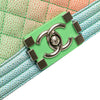 Chanel Old Medium Quilted Caviar Rainbow Boy Flap Secondhand