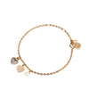 Dior Gold Plated Crystal Heart Charms Bracelet Secondhand