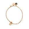 Dior Gold Plated Crystal Heart Charms Bracelet Secondhand