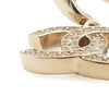 Chanel Silver Plated CC Crystal Drop Push Back Earrings Secondhand