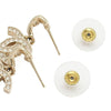 Chanel Silver Plated CC Crystal Drop Push Back Earrings Secondhand