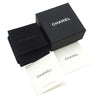 Chanel Silver Plated CC Crystal Drop Push Back Earrings Secondhand