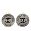 Secondhand Chanel CC Brass Croisiere Round Clip On Earrings