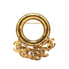 Secondhand Chanel Gold Plated CC Hoop Brooch