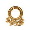 Secondhand Chanel Gold Plated CC Hoop Brooch