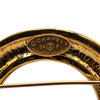 Secondhand Chanel Gold Plated CC Hoop Brooch