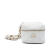Chanel CC Quilted Lambskin Cube Zip Clutch with Chain Secondhand