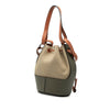 LOEWE Small Canvas and Leather Balloon Bucket Bag Secondhand