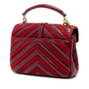 Saint Laurent Medium Calfskin and Suede Chevron Monogram College Satchel Secondhand