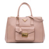 Prada Saffiano Lux Galleria Double Zip Front Pocket Satchel Secondhand