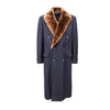 Secondhand Hermès Double Breasted Overcoat with Fur - '90s