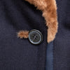 Secondhand Hermès Double Breasted Overcoat with Fur - '90s