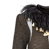 Secondhand Valentino Boutique Feather Trim Top - '80s
