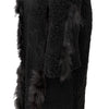 Secondhand Roberto Cavalli Class Long Coat with Fur - '00s