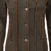 Secondhand Blumarine Denim Overcoat with Faux Fur - '20s