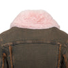 Secondhand Blumarine Denim Overcoat with Faux Fur - '20s