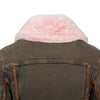 Secondhand Blumarine Denim Overcoat with Faux Fur - '20s
