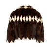 Secondhand Collection Priveé Fur Coat in Harlequin Pattern - '60s