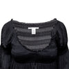 Secondhand Diane von Furstemberg Satin Black Pleated Blouse - '00s