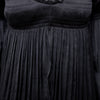 Secondhand Diane von Furstemberg Satin Black Pleated Blouse - '00s