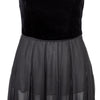 Secondhand Valentino Boutique Velvet and Chiffon Dress - '90s