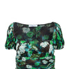 Secondhand Blumarine Midi Green Floral Dress - '10s