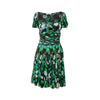 Secondhand Blumarine Midi Green Floral Dress - '10s