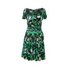 Secondhand Blumarine Midi Green Floral Dress - '10s