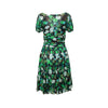 Secondhand Blumarine Midi Green Floral Dress - '10s