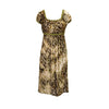 Secondhand Roberto Cavalli Green Velvet Printed Dress - '00s